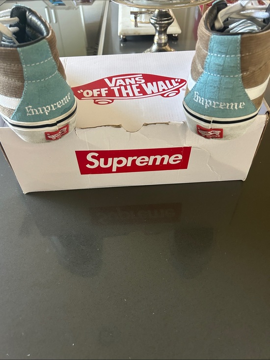 Vans  SUPREME Sk8-Hi Aqua and Brown High-Top Sneakers main image 6